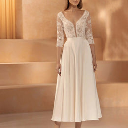 Jupe de mariée Ada – mikado, longueur midi