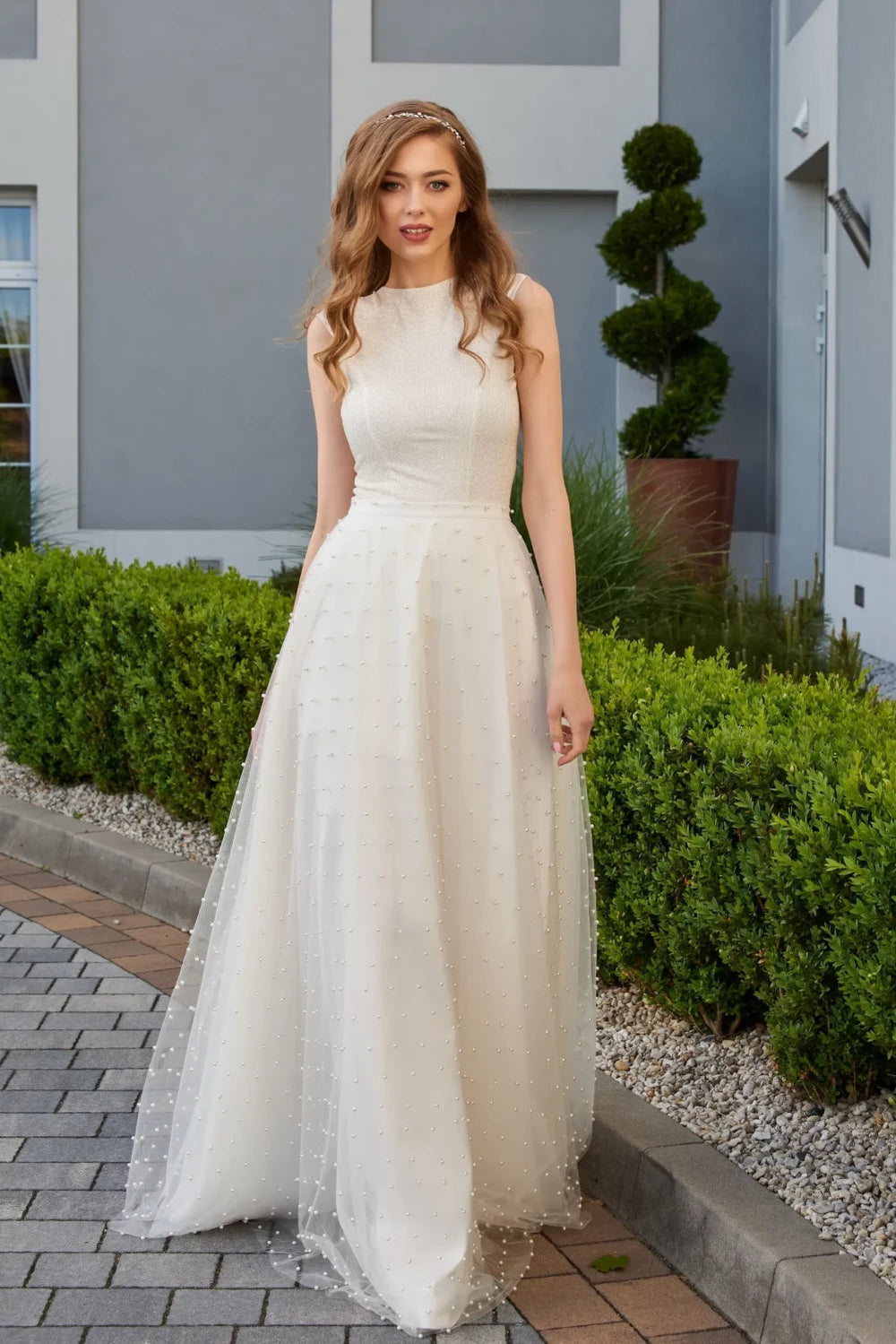 Jupe de mariée Amber SD42 tulle perlé ligne A Novias
