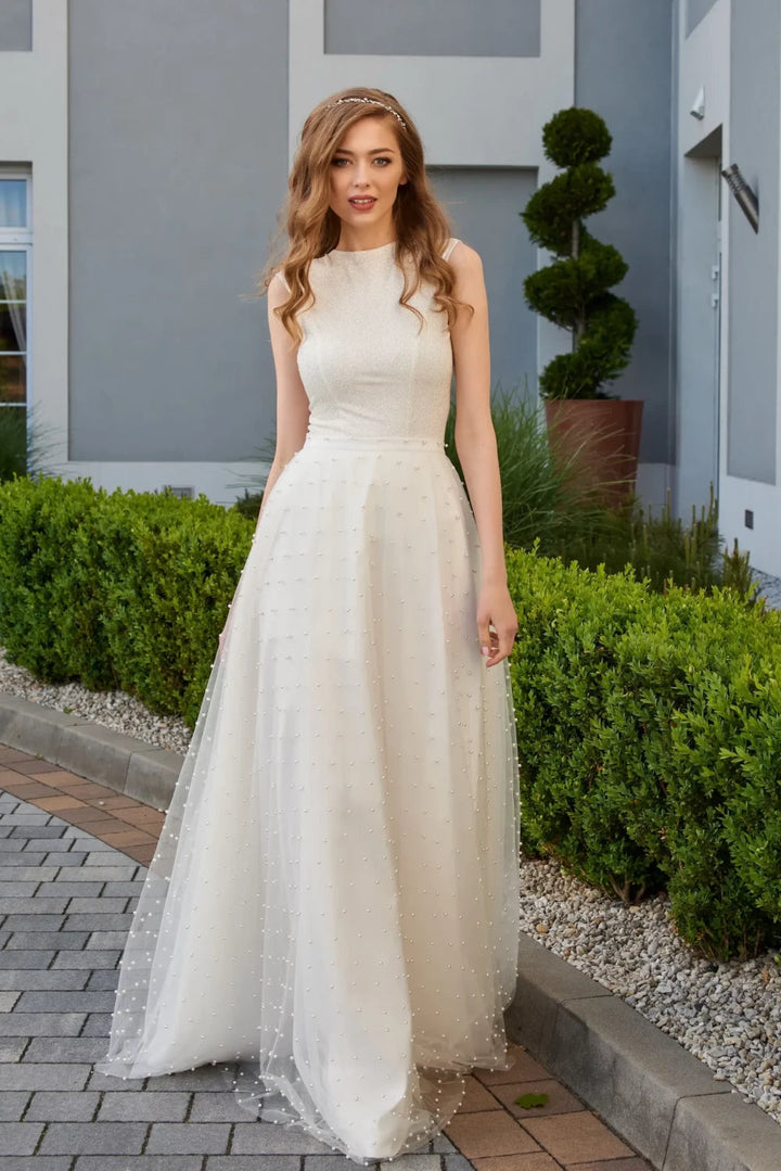 Jupe de mariée Amber SD42 tulle perlé ligne A Novias