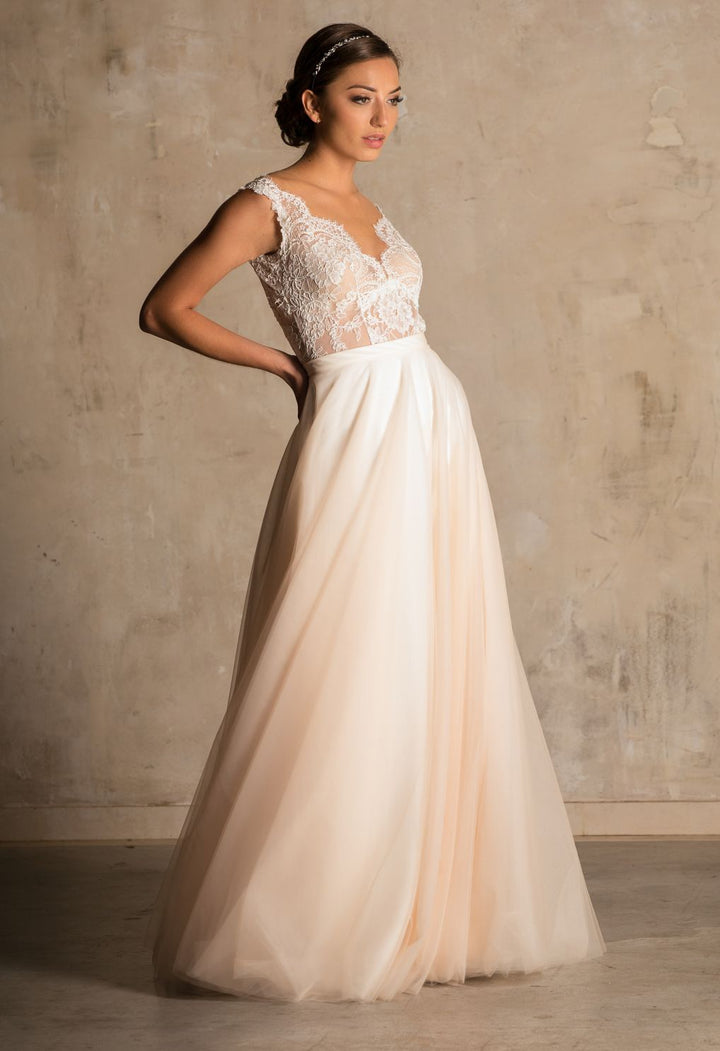 Jupe de mariée Boyana SD28 tulle beige clair Novias vue 2