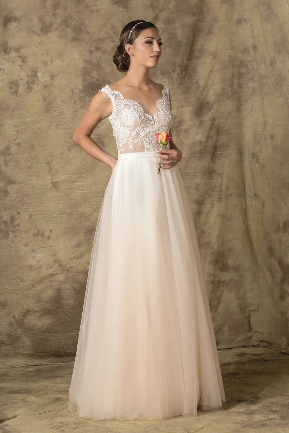 Jupe de mariée Boyana SD28 tulle beige clair Novias vue 3