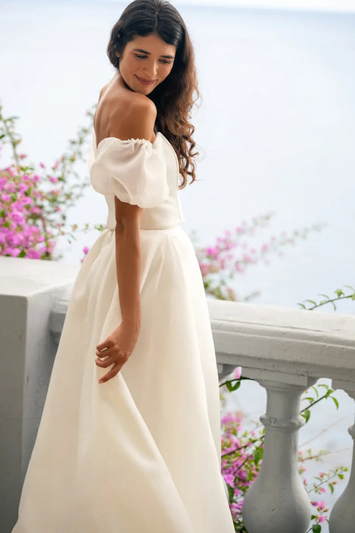 Jupe de mariée Maricruz SD64 organza ligne A Novias vue 5