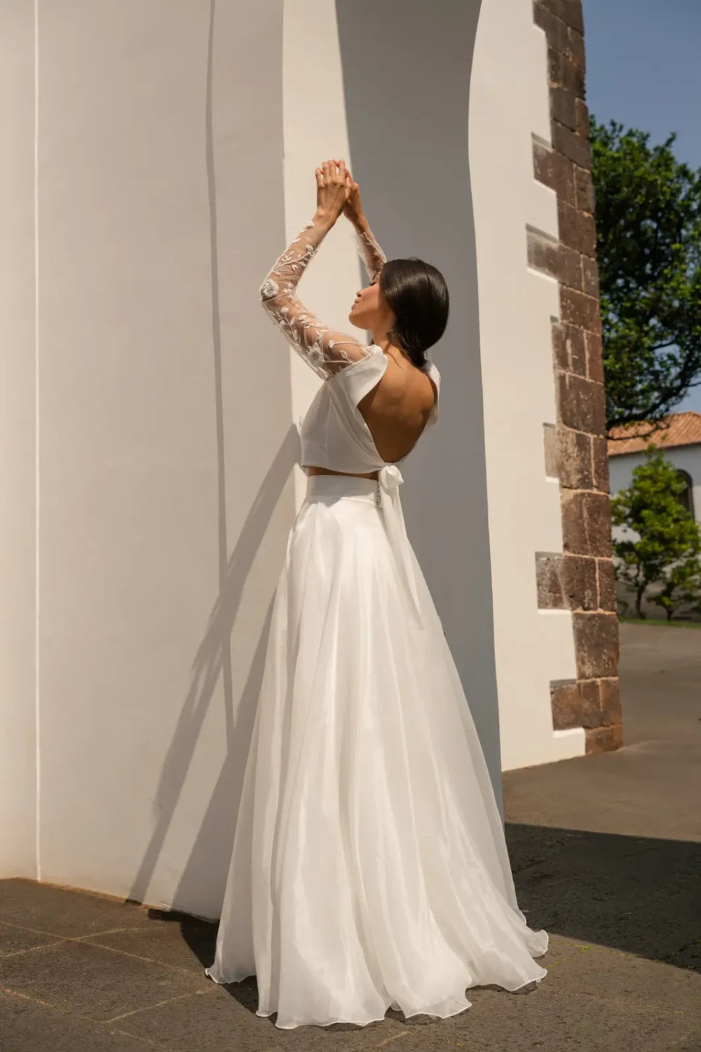 Jupe de mariée Mirabel SD62 organza effet soie ligne A Novias vue 2