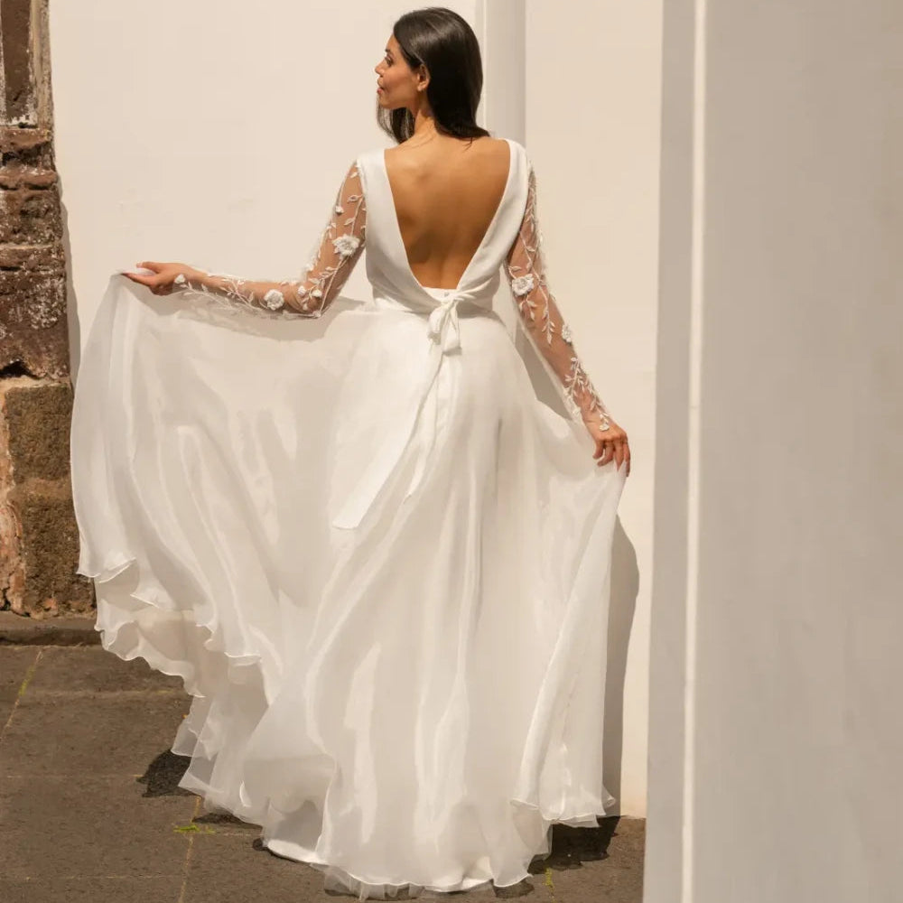 Jupe de mariée Mirabel SD62 organza effet soie ligne A Novias vue 3