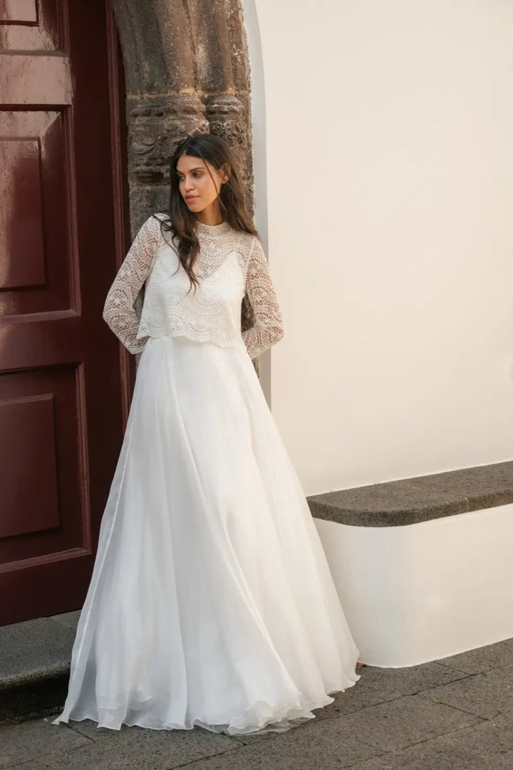 Jupe de mariée Mirabel SD62 organza effet soie ligne A Novias vue 5
