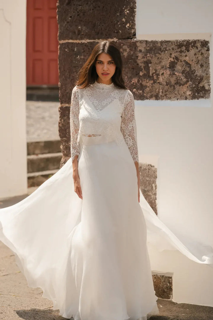 Jupe de mariée Mirabel SD62 organza effet soie ligne A Novias vue 8