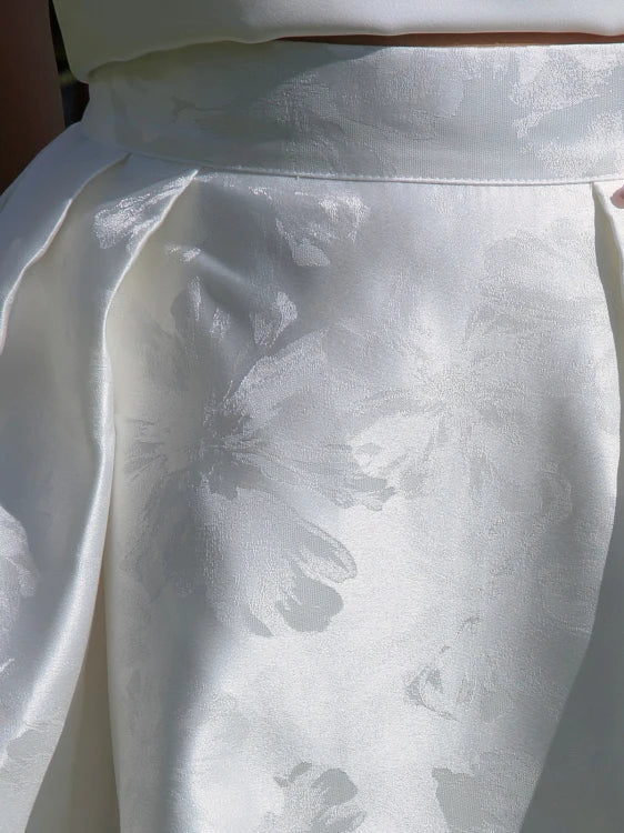 Jupe de mariée Ores SD72, détail du motif ton sur ton