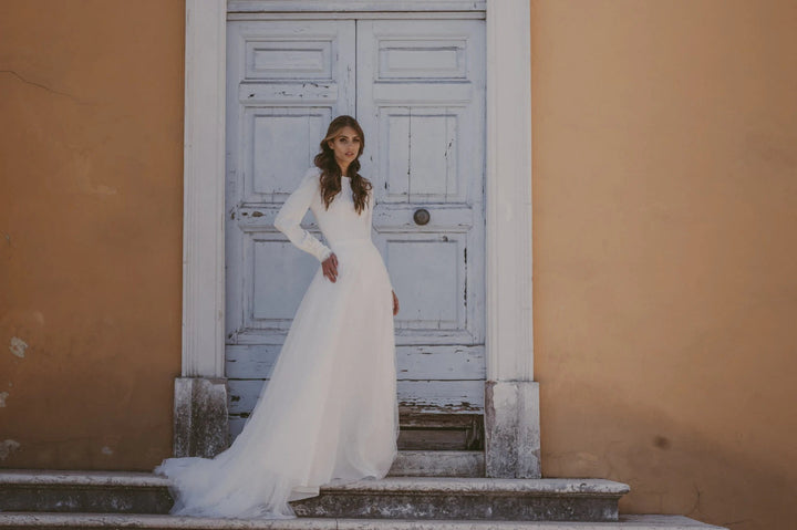 Jupe de mariée Rachel SD15T tulle doux avec traîne Novias vue 6