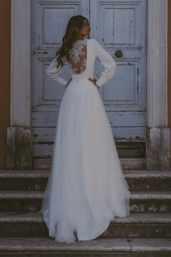 Jupe de mariée Rachel SD15T tulle doux avec traîne Novias vue 7