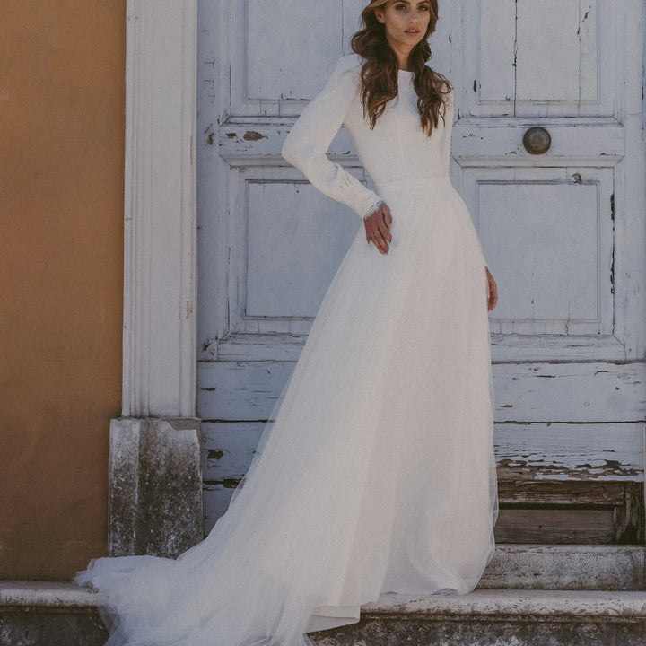 Jupe de mariée Rachel SD15T tulle doux avec traîne Novias