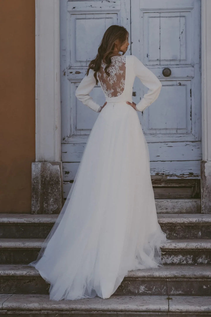 Jupe de mariée Rachel SD15T tulle doux avec traîne Novias vue 2