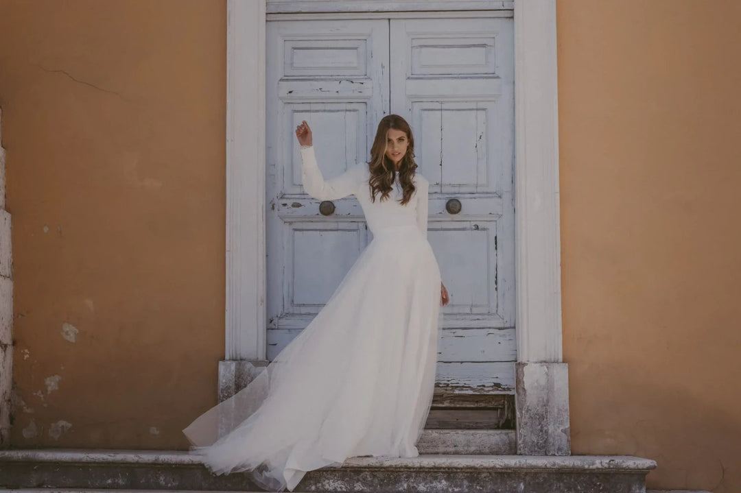 Jupe de mariée Rachel SD15T tulle doux avec traîne Novias vue 3