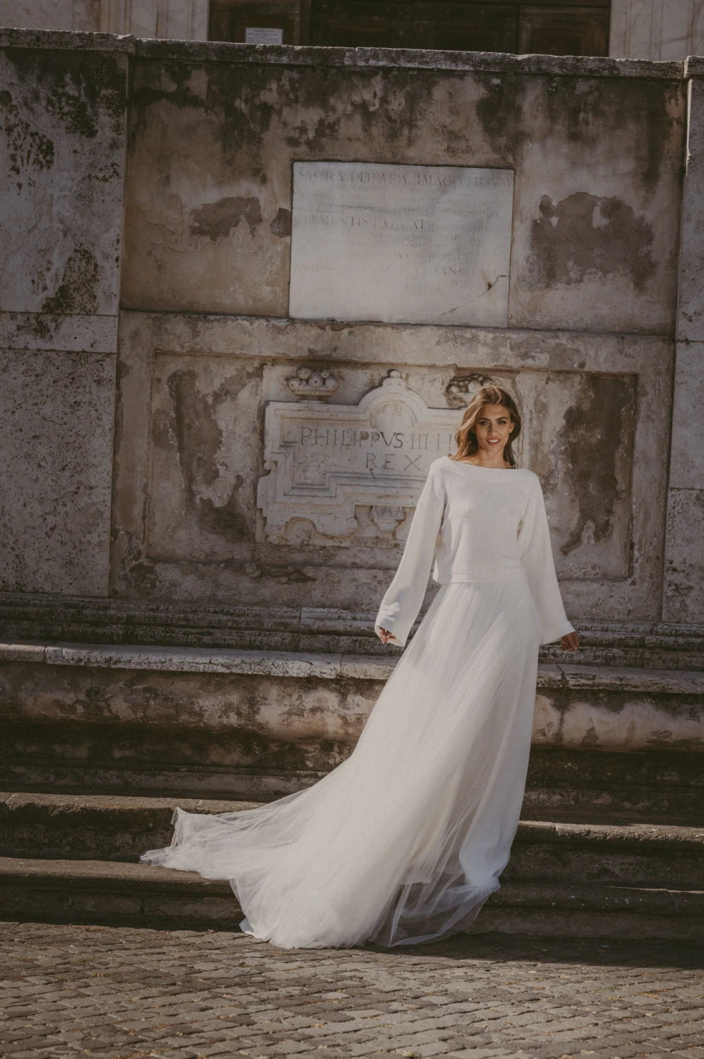 Jupe de mariée Rachel SD15T tulle doux avec traîne Novias vue 4