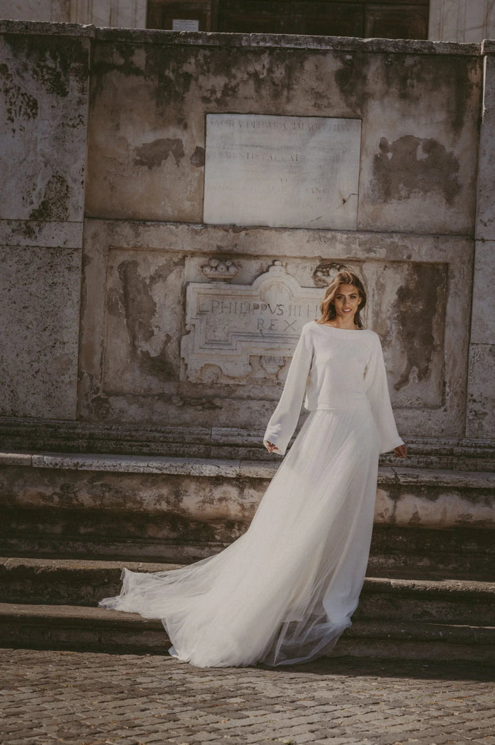 Jupe de mariée Rachel SD15T tulle doux avec traîne Novias vue 4