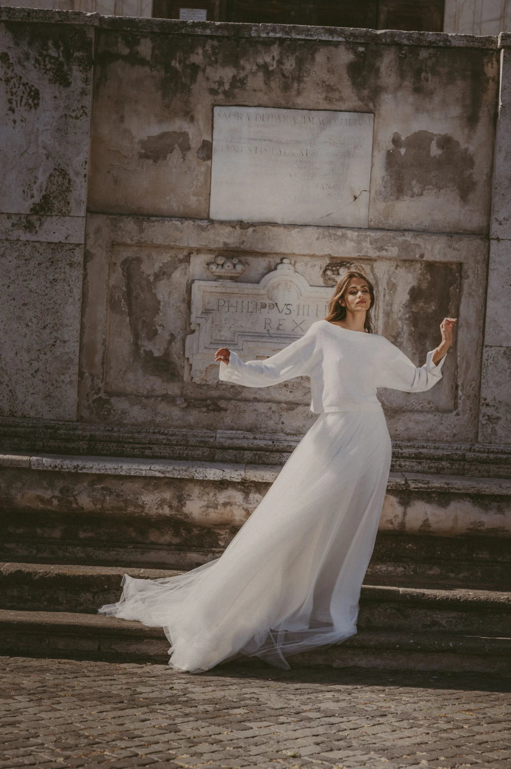 Jupe de mariée Rachel SD15T tulle doux avec traîne Novias vue 8