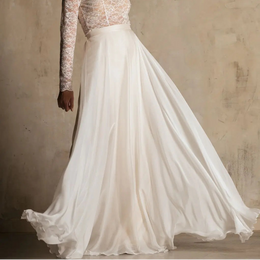 Jupe de mariée Roma SD27 – soie – jupon tulle nude