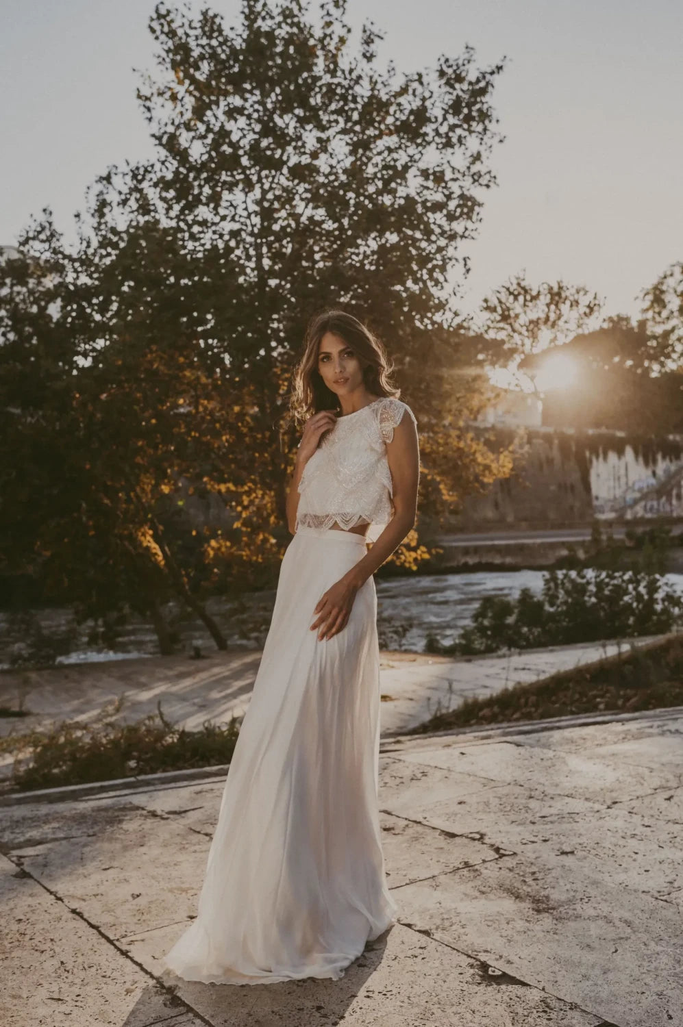 Jupe de mariée Roma SD27 soie jupon tulle nude Novias vue 2