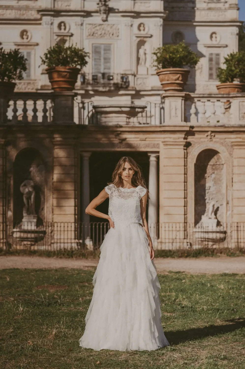Jupe de mariée Romina SD44 tulle volants en cascade Novias vue 3