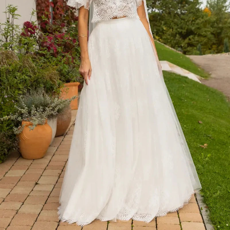 Jupe de mariée Turin SD52 dentelle française romantique Novias