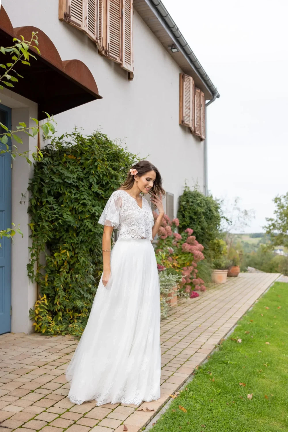Jupe de mariée Turin SD52 dentelle française romantique Novias vue 2