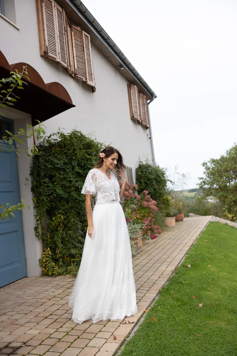 Jupe de mariée Turin SD52 dentelle française romantique Novias vue 3