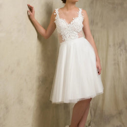 Jupe de mariée courte Bola SD17 – tulle – au genou