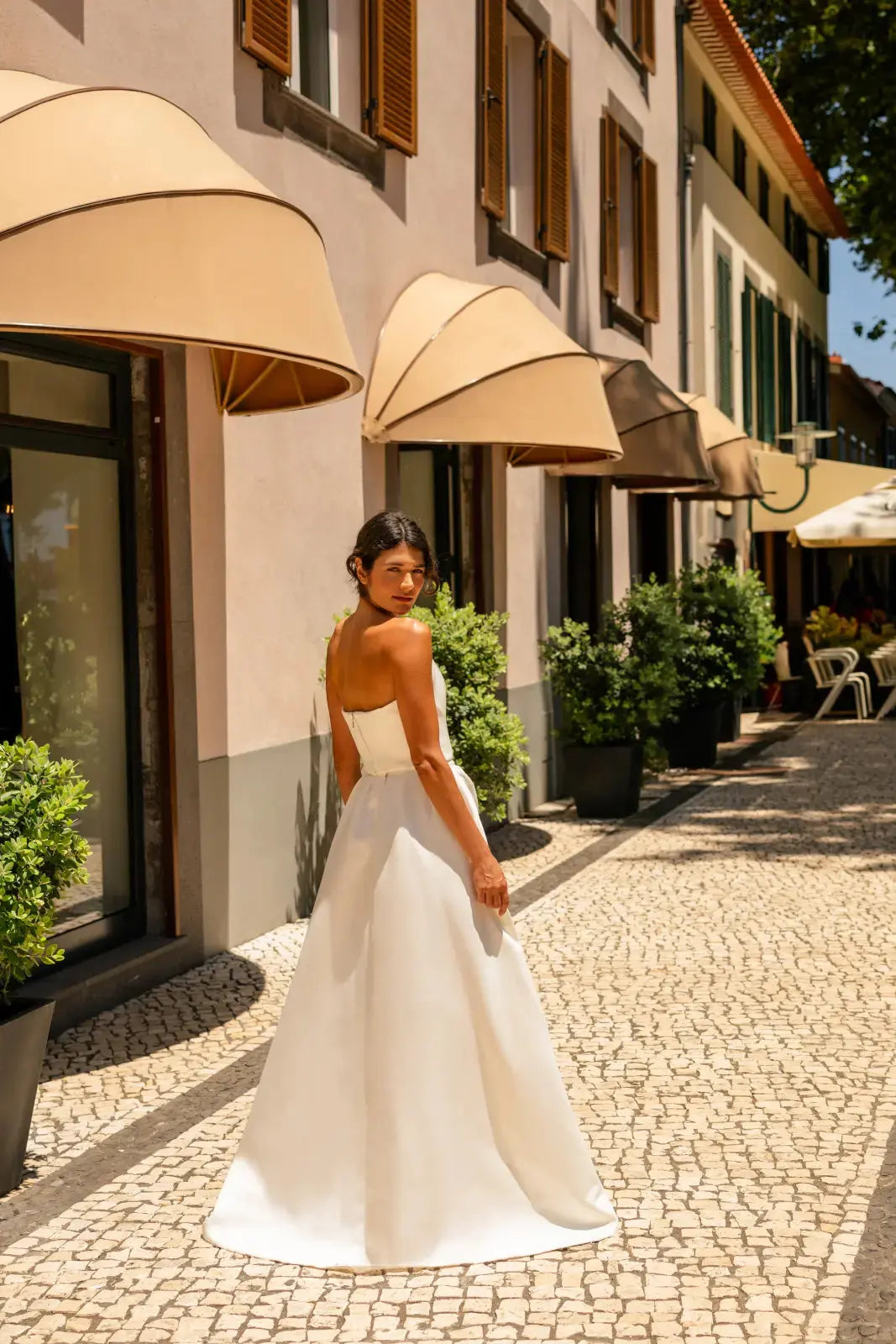 MALENA – JUPE MARIÉE SATIN LIGNE A  – SD60 Novias