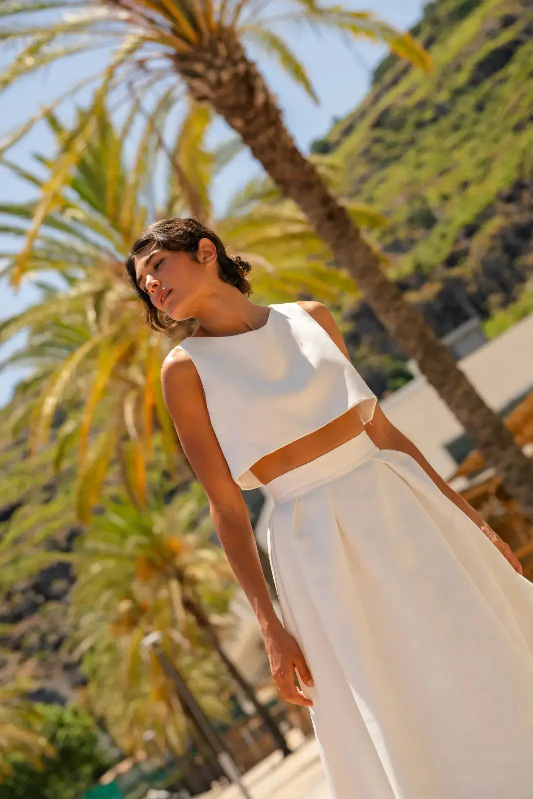 MALENA – JUPE MARIÉE SATIN LIGNE A  – SD60 Novias