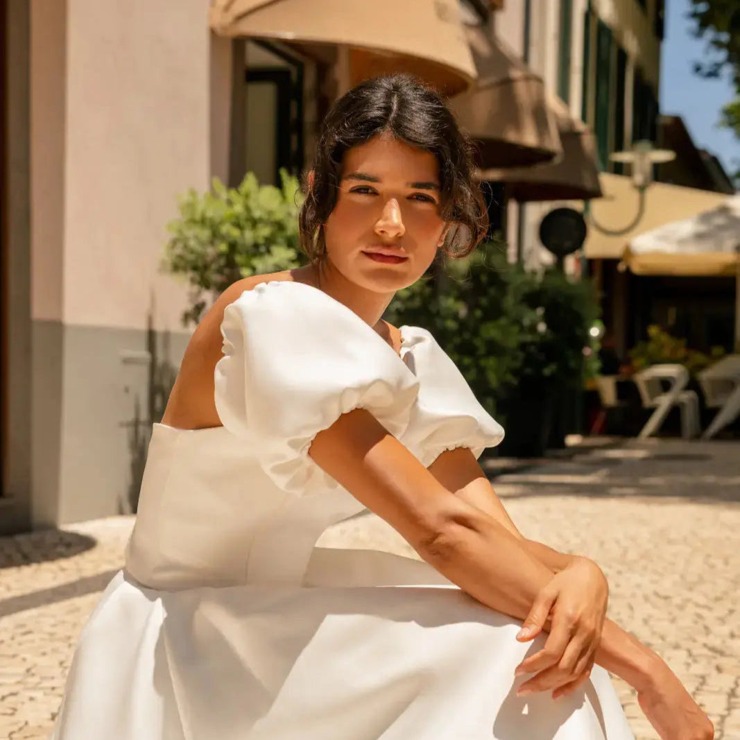 MANCHES BOUFFANTES DE EN MARIÉE  SATIN - MANACOR SL9 Novias
