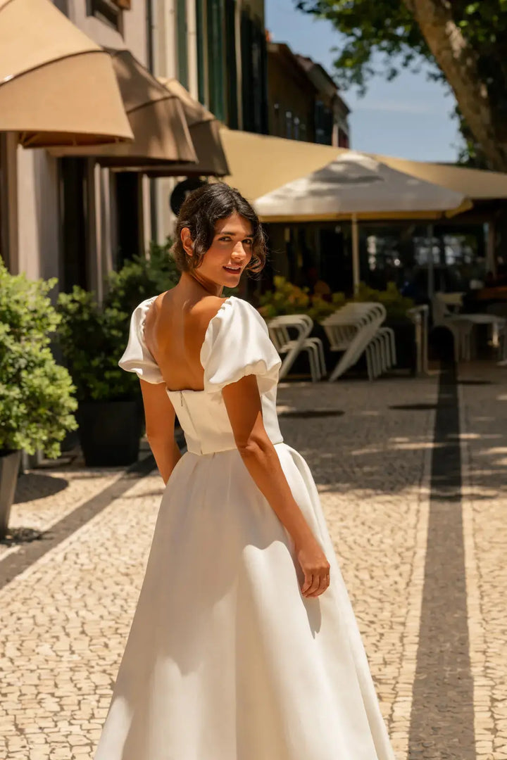 MANCHES BOUFFANTES DE EN MARIÉE  SATIN - MANACOR SL9 Novias