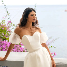Manches de mariée Macarena SL11 – organza, bouffantes