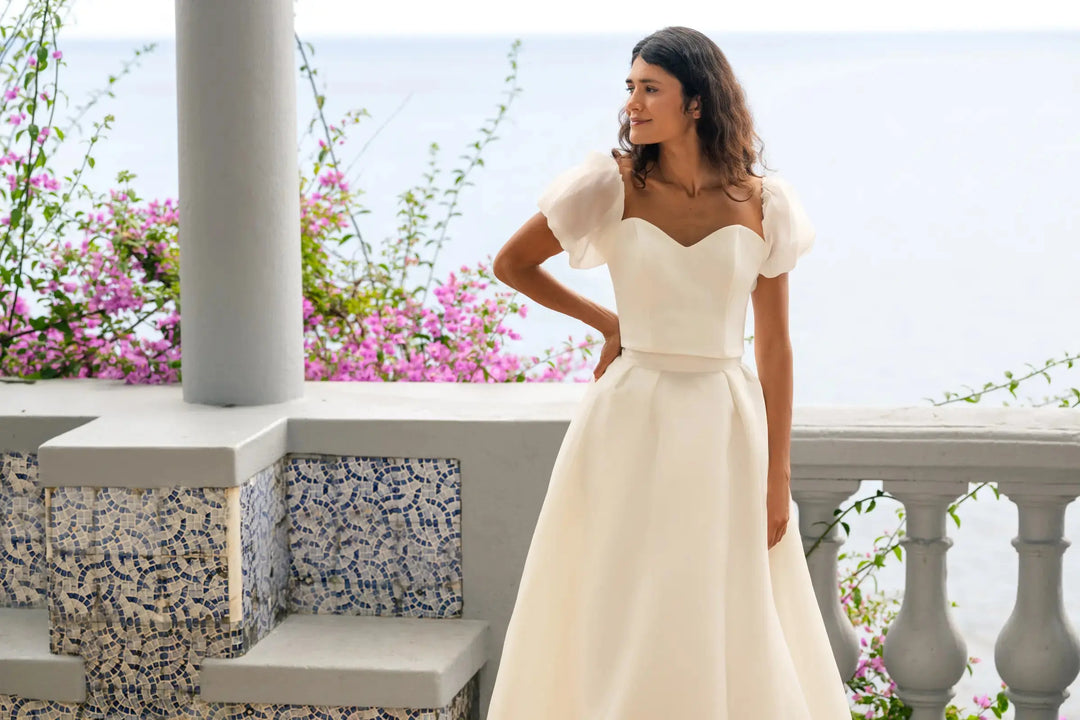 MANCHES BOUFFANTES DE MARIÉE EN ORGANZA - MACARENA SL11 Novias