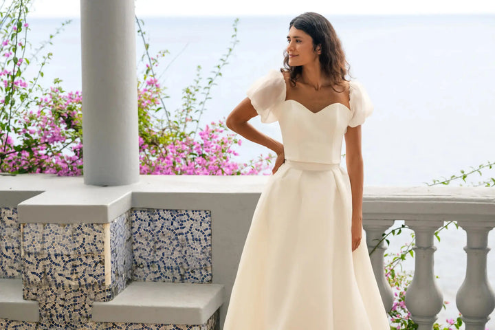 MANCHES BOUFFANTES DE MARIÉE EN ORGANZA - MACARENA SL11 Novias