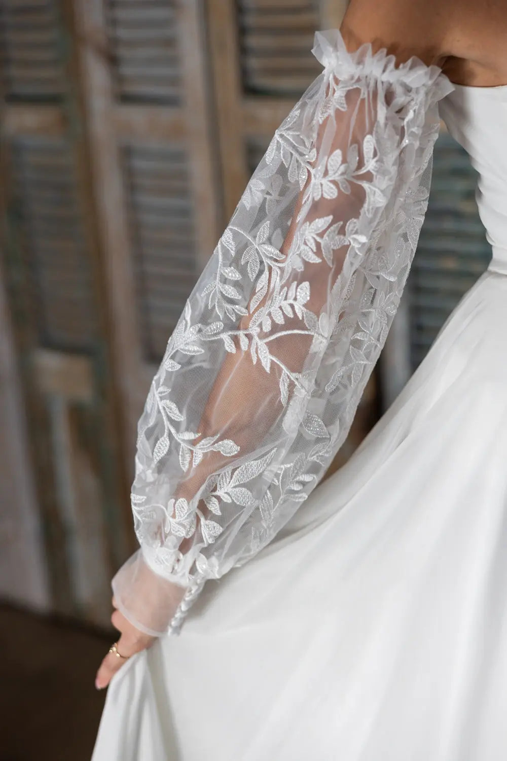 MANCHES DE MARIÉE EN DENTELLE PAILLETÉE -TONIA SL8 Novias