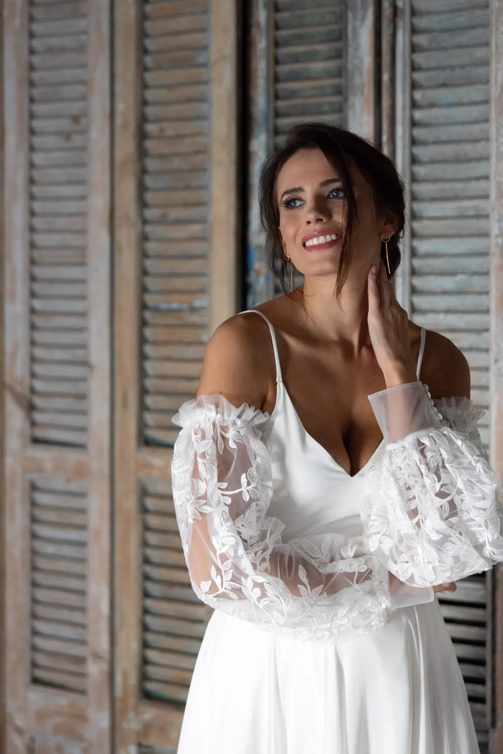 MANCHES DE MARIÉE EN DENTELLE PAILLETÉE -TONIA SL8 Novias