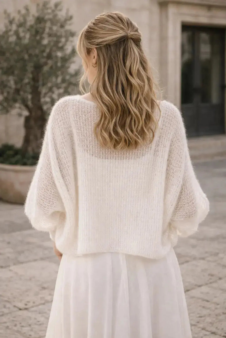GILET MARIÉE EN MOHAIR — MAILLE LÉGÈRE & ÉLÉGANTE — HÉLOÏSE Hortense