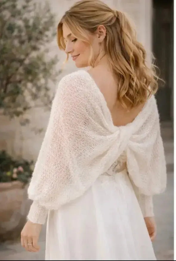 GILET MARIÉE EN MOHAIR — MAILLE LÉGÈRE & ÉLÉGANTE — HÉLOÏSE Hortense