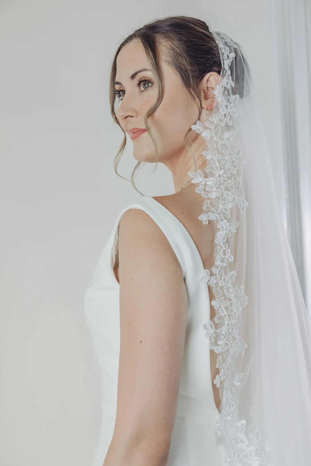 Mantille de mariée dentelle florale PBV9102 – 300 cm THE PERFECT BRIDAL COMPANY