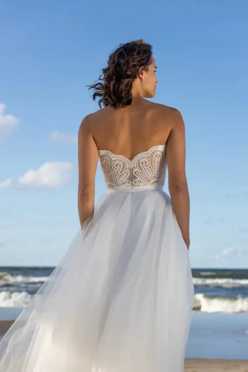 NOLA – BODY BUSTIER DE MARIÉE DENTELLE DÉCOLLETÉ CŒUR – BD41 Novias