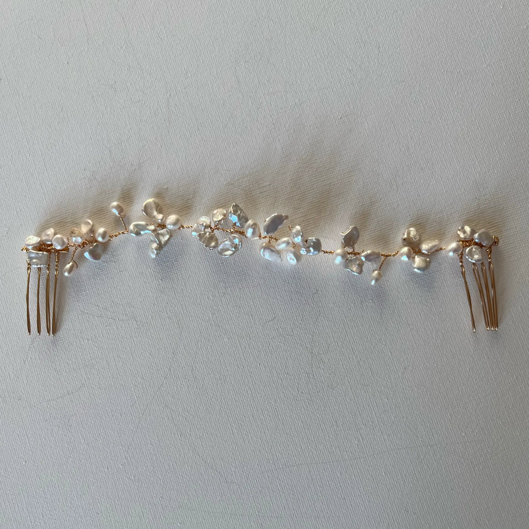 Nova Hairvine Or - bijou de cheveux de mariée SallyJaneBridal