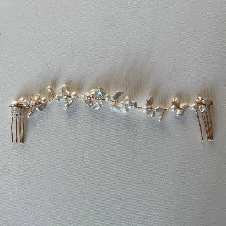 Nova Hairvine Or - bijou de cheveux de mariée SallyJaneBridal