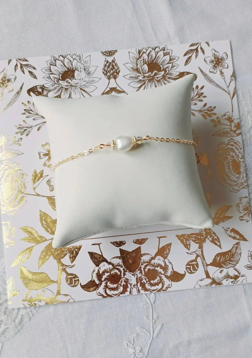 Ombeline- Bracelet De Mariée À Perle D'Eau Douce Irréguliè: Doré L'atelier du 6