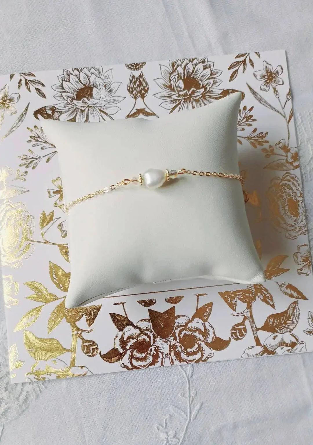 Ombeline- Bracelet De Mariée À Perle D'Eau Douce Irréguliè: Doré L'atelier du 6