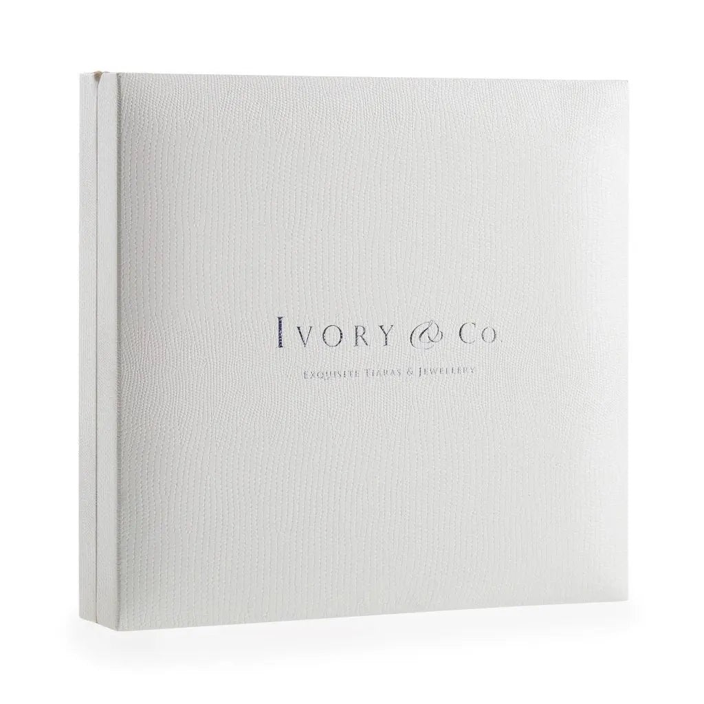 PARURE BIJOUX MARIÉE CRISTAUX MARQUISE RHODIUM – ANDORRA Ivory and co