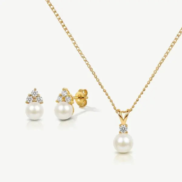 PARURE BIJOUX MARIÉE PERLE IVOIRE & CRISTAL – CLASSIC PEARL Ivory and co