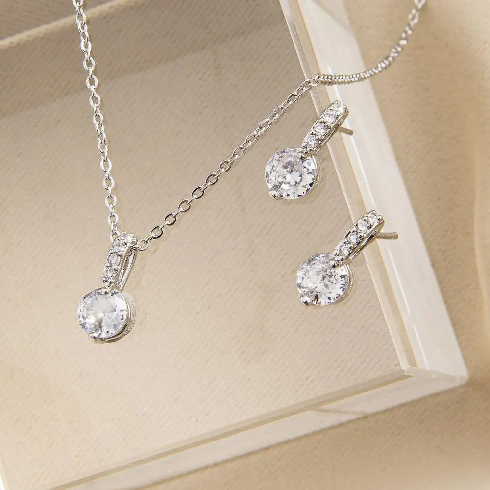 PARURE DE MARIÉE EN CRISTAUX ZIRCONIUM – OR OU ARGENT | NS0028 Mas Accessoires