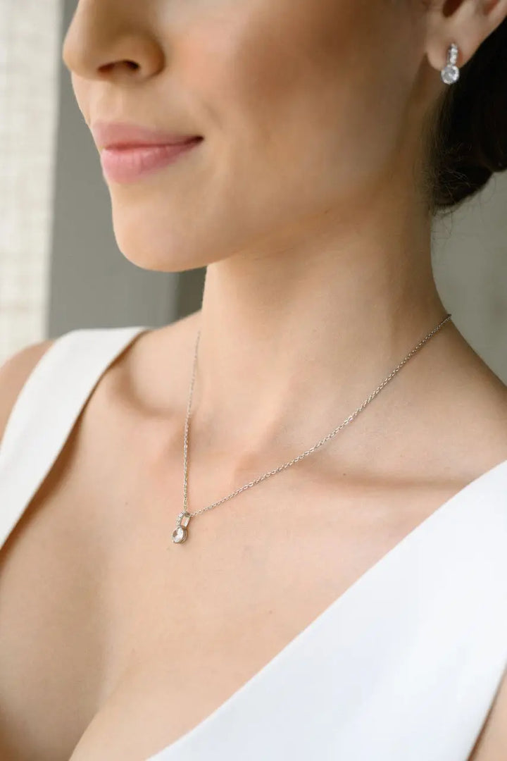 PARURE DE MARIÉE EN CRISTAUX ZIRCONIUM – OR OU ARGENT | NS0028 Mas Accessoires