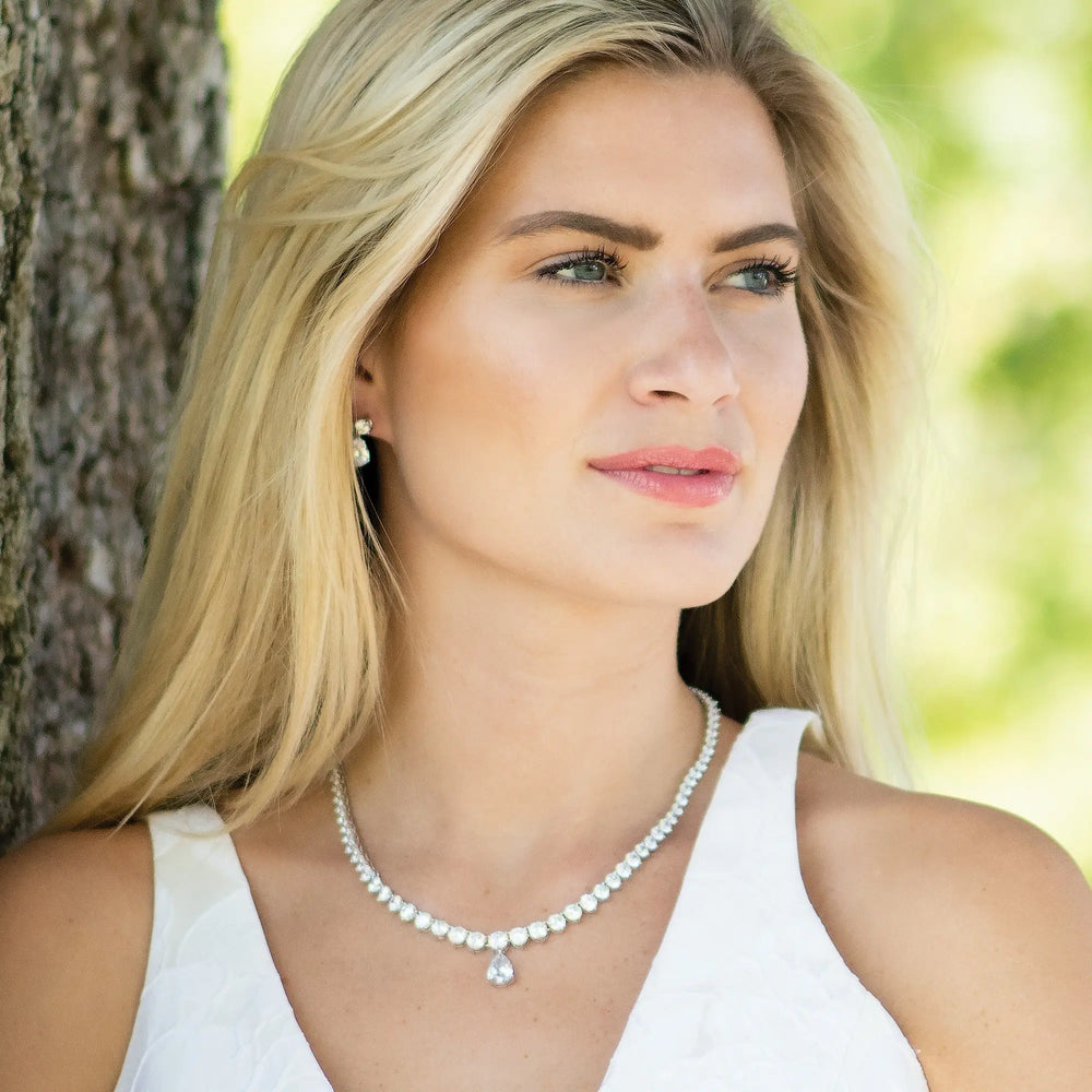 PARURE IMPERIAL – GOUTTE CLASSIQUE EN ZIRCONIUM | RHODIUM Ivory and co