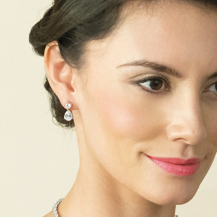 PARURE IMPERIAL – GOUTTE CLASSIQUE EN ZIRCONIUM | RHODIUM Ivory and co