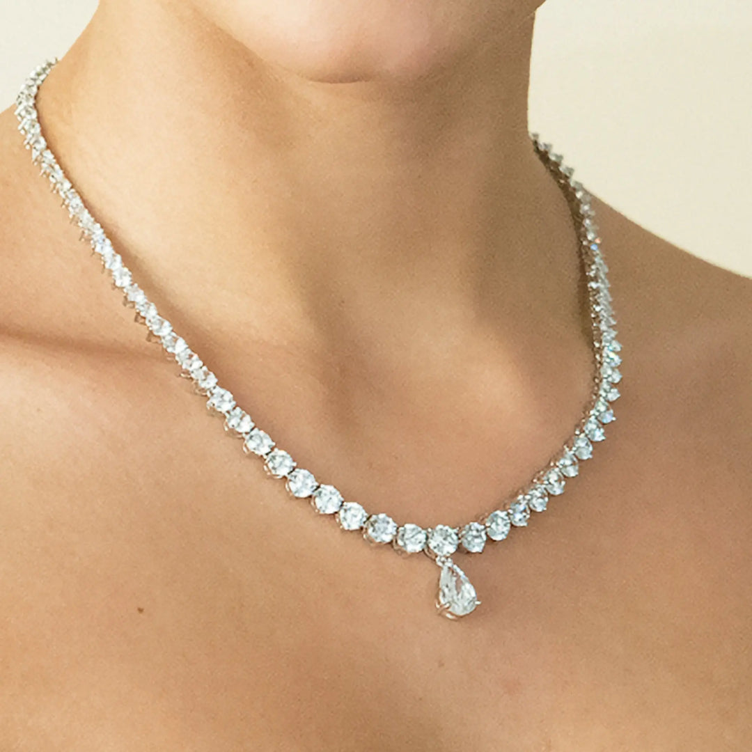 PARURE IMPERIAL – GOUTTE CLASSIQUE EN ZIRCONIUM | RHODIUM Ivory and co